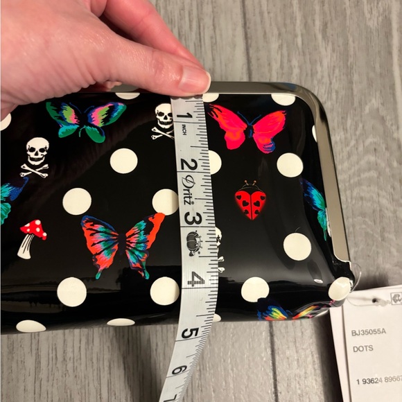 Betsey Johnson Bag - Mushroom, Polka Dot, Skull and Butterfly Clutch NWT - Picture 13 of 14